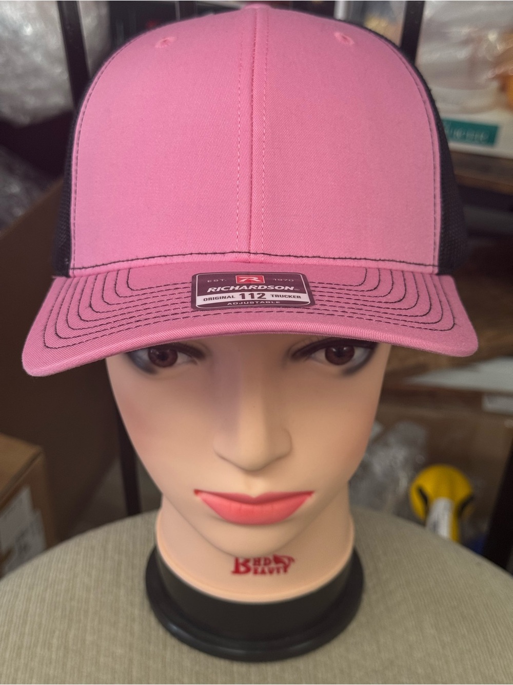 Hey Dude Pink Front Mesh Trucker Hat
